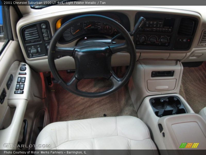 Light Pewter Metallic / Tan 2001 Chevrolet Suburban 1500 LT 4x4