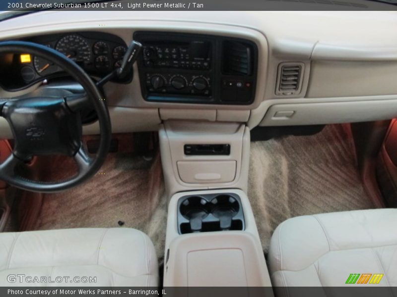 Light Pewter Metallic / Tan 2001 Chevrolet Suburban 1500 LT 4x4