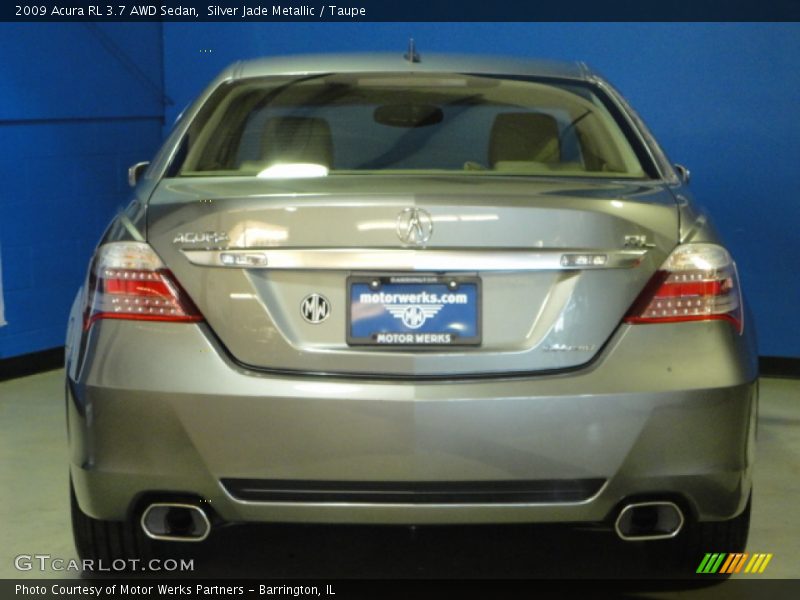 Silver Jade Metallic / Taupe 2009 Acura RL 3.7 AWD Sedan