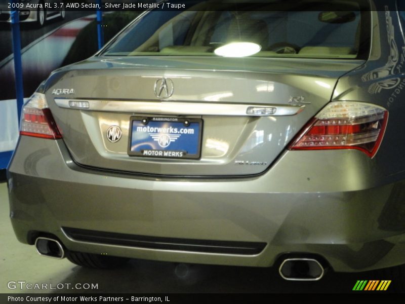 Silver Jade Metallic / Taupe 2009 Acura RL 3.7 AWD Sedan
