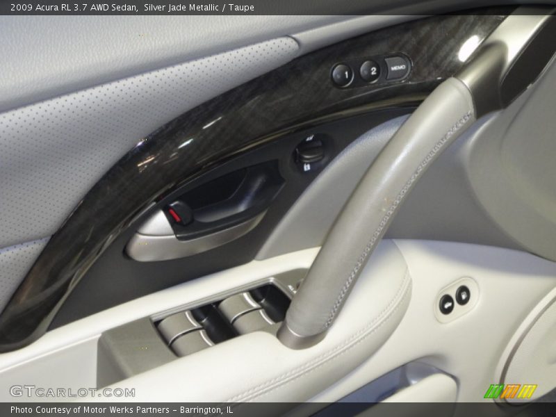 Silver Jade Metallic / Taupe 2009 Acura RL 3.7 AWD Sedan