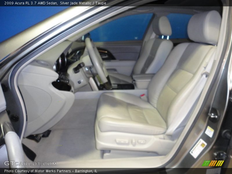 Silver Jade Metallic / Taupe 2009 Acura RL 3.7 AWD Sedan