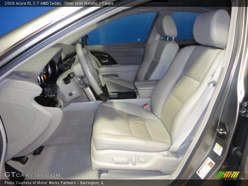 Silver Jade Metallic / Taupe 2009 Acura RL 3.7 AWD Sedan