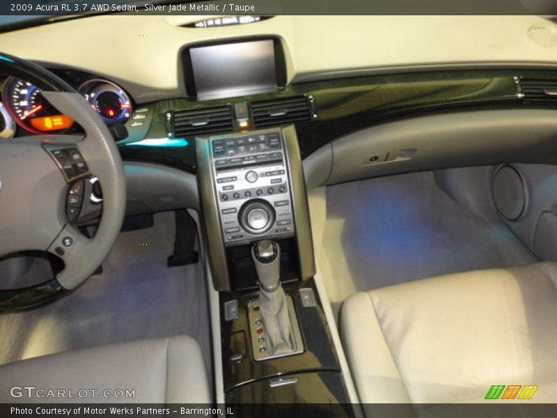 Silver Jade Metallic / Taupe 2009 Acura RL 3.7 AWD Sedan