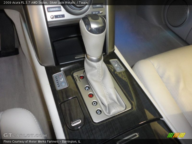 Silver Jade Metallic / Taupe 2009 Acura RL 3.7 AWD Sedan
