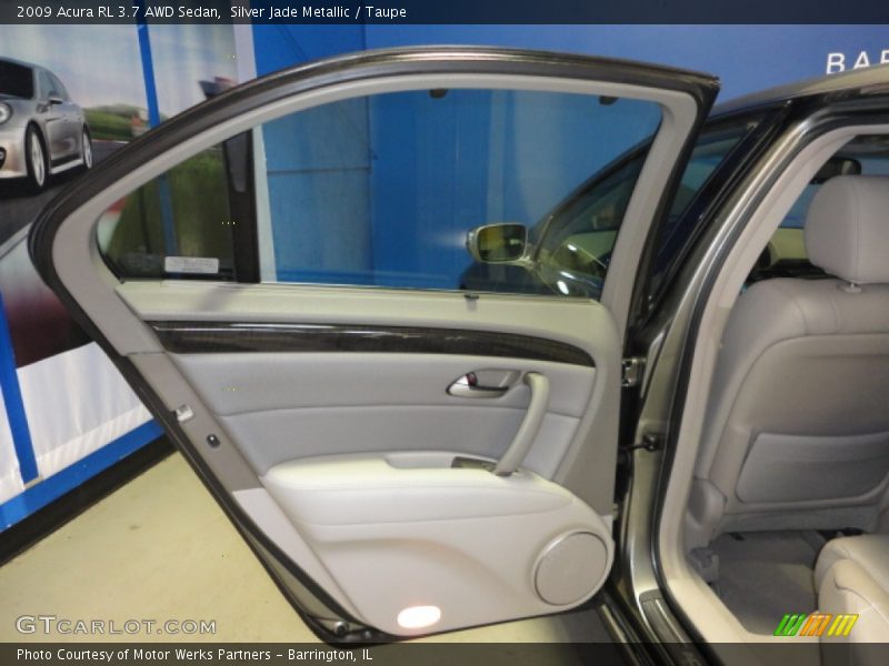 Silver Jade Metallic / Taupe 2009 Acura RL 3.7 AWD Sedan