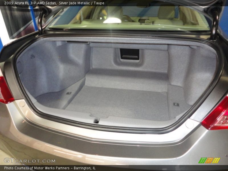 Silver Jade Metallic / Taupe 2009 Acura RL 3.7 AWD Sedan