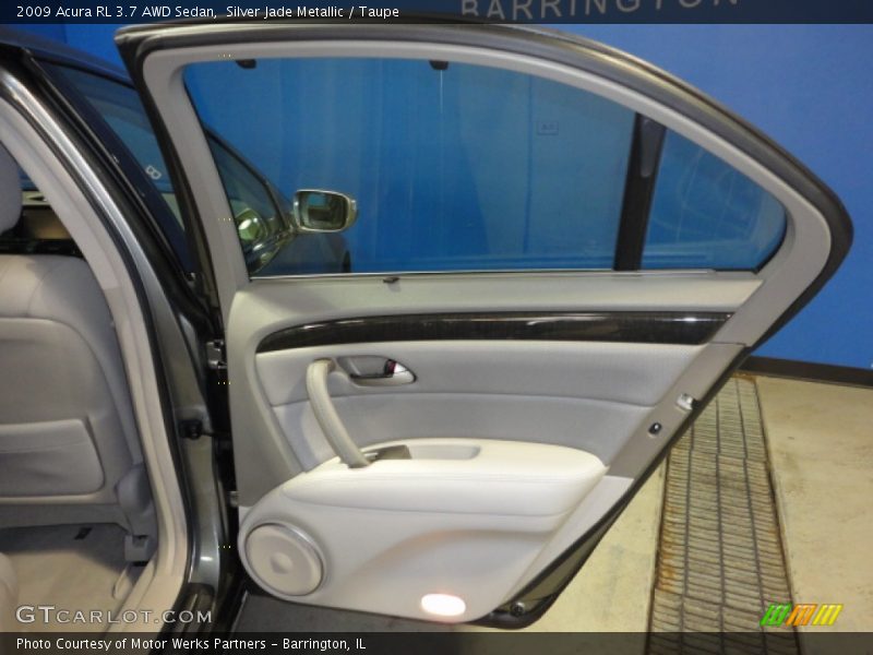 Silver Jade Metallic / Taupe 2009 Acura RL 3.7 AWD Sedan