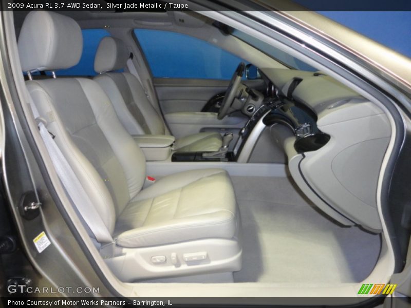 Silver Jade Metallic / Taupe 2009 Acura RL 3.7 AWD Sedan