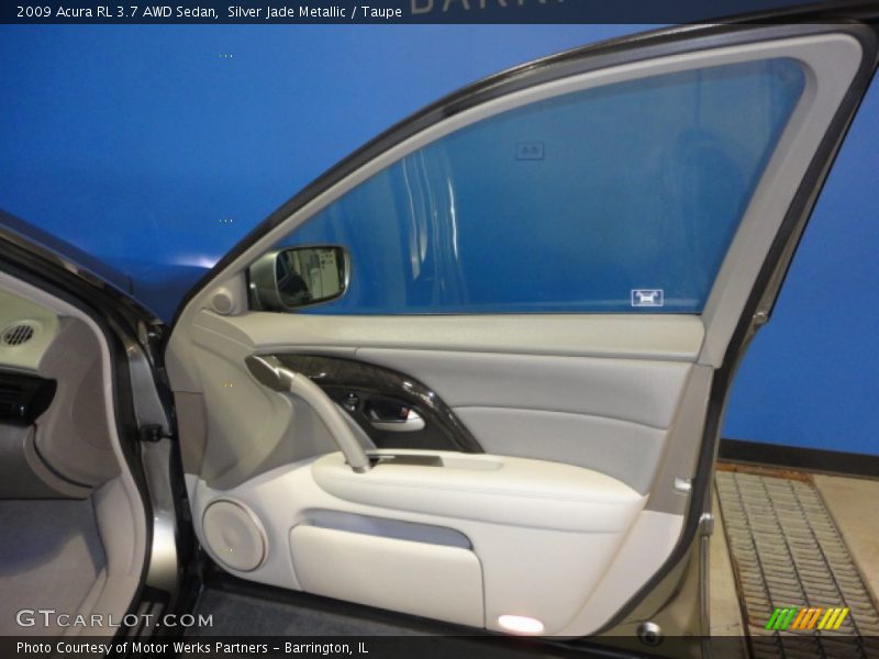 Silver Jade Metallic / Taupe 2009 Acura RL 3.7 AWD Sedan