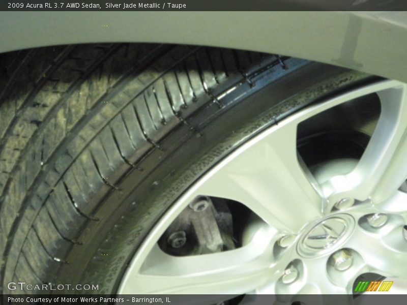 Silver Jade Metallic / Taupe 2009 Acura RL 3.7 AWD Sedan
