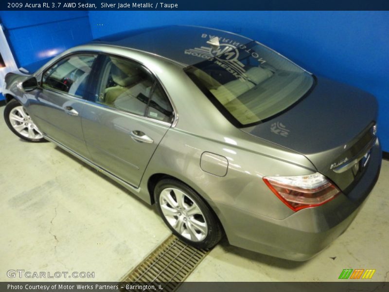 Silver Jade Metallic / Taupe 2009 Acura RL 3.7 AWD Sedan