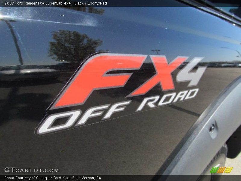 Black / Ebony/Red 2007 Ford Ranger FX4 SuperCab 4x4