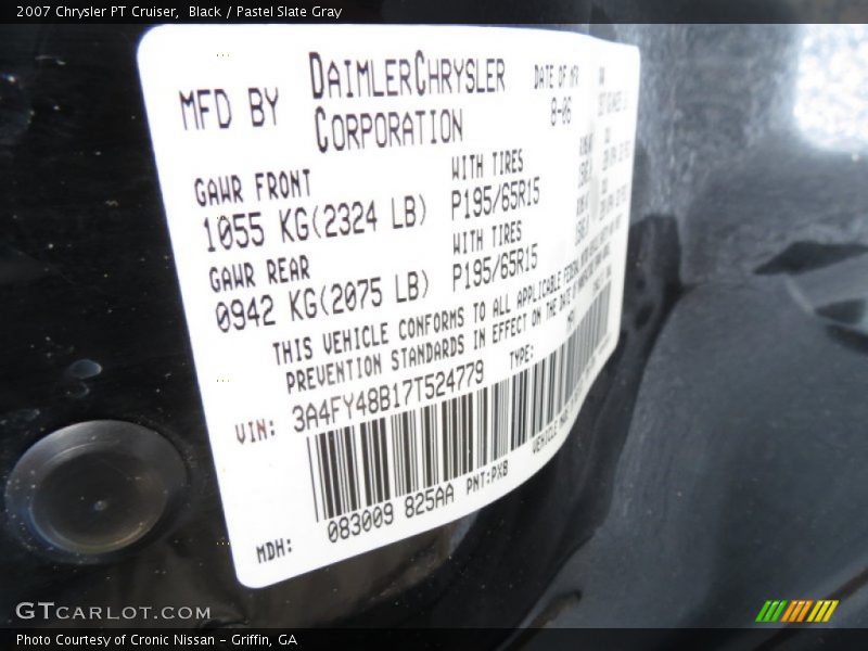 2007 PT Cruiser  Black Color Code PX8