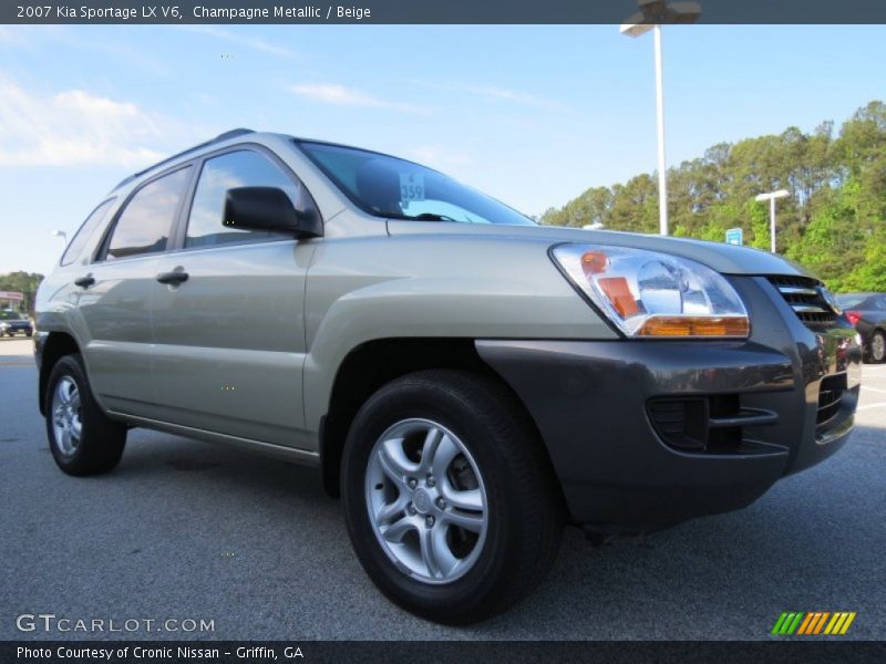 Champagne Metallic / Beige 2007 Kia Sportage LX V6