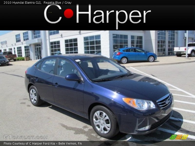 Regatta Blue / Gray 2010 Hyundai Elantra GLS