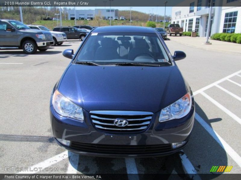 Regatta Blue / Gray 2010 Hyundai Elantra GLS