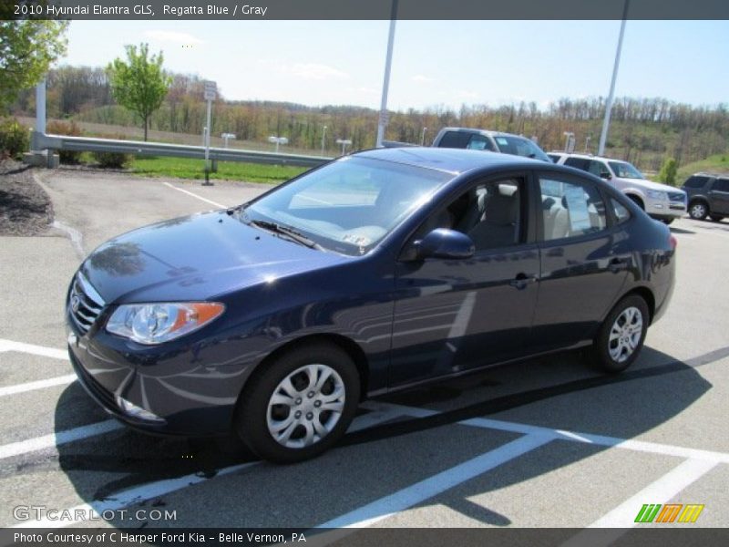 Regatta Blue / Gray 2010 Hyundai Elantra GLS