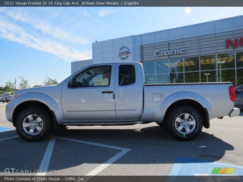 Brilliant Silver Metallic / Graphite 2012 Nissan Frontier SV V6 King Cab 4x4