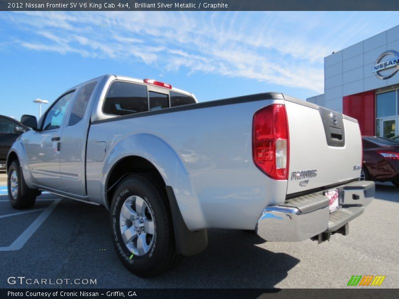 Brilliant Silver Metallic / Graphite 2012 Nissan Frontier SV V6 King Cab 4x4