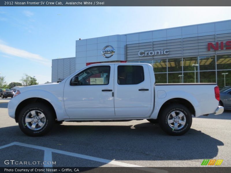 Avalanche White / Steel 2012 Nissan Frontier SV Crew Cab