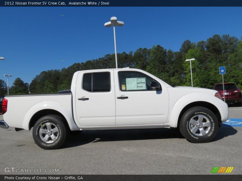Avalanche White / Steel 2012 Nissan Frontier SV Crew Cab