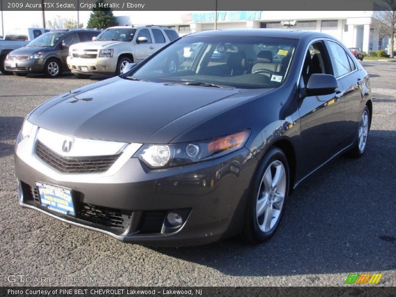 Grigio Metallic / Ebony 2009 Acura TSX Sedan