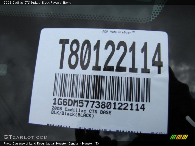 Black Raven / Ebony 2008 Cadillac CTS Sedan