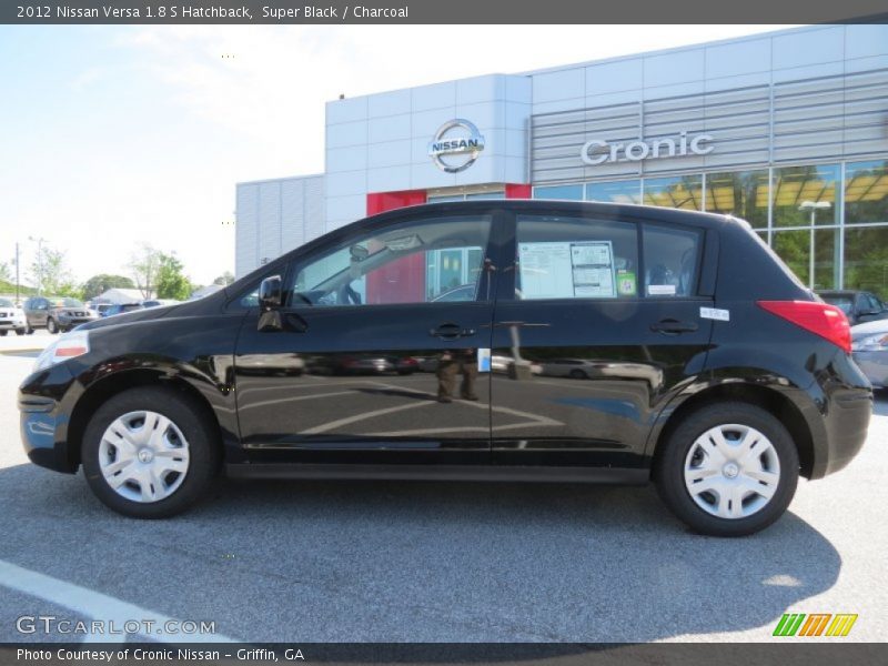 Super Black / Charcoal 2012 Nissan Versa 1.8 S Hatchback
