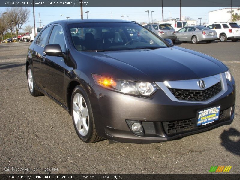 Grigio Metallic / Ebony 2009 Acura TSX Sedan