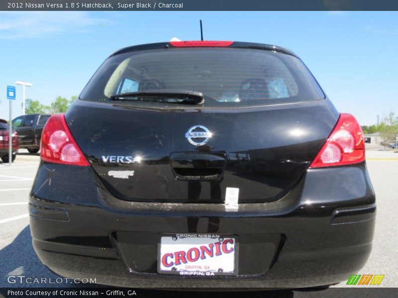 Super Black / Charcoal 2012 Nissan Versa 1.8 S Hatchback