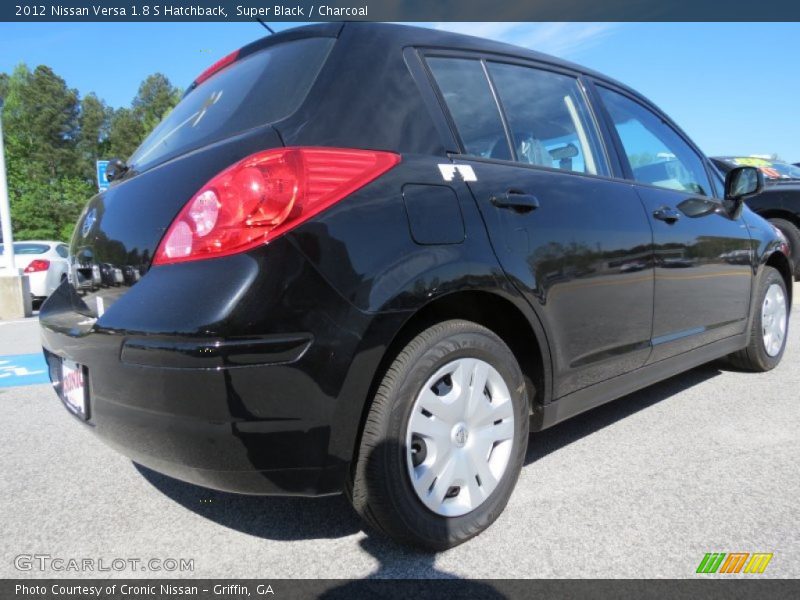 Super Black / Charcoal 2012 Nissan Versa 1.8 S Hatchback