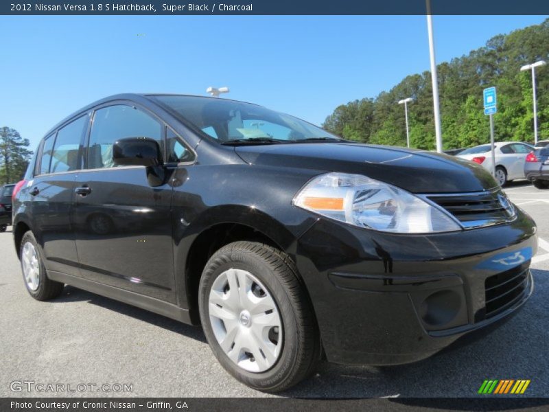 Super Black / Charcoal 2012 Nissan Versa 1.8 S Hatchback
