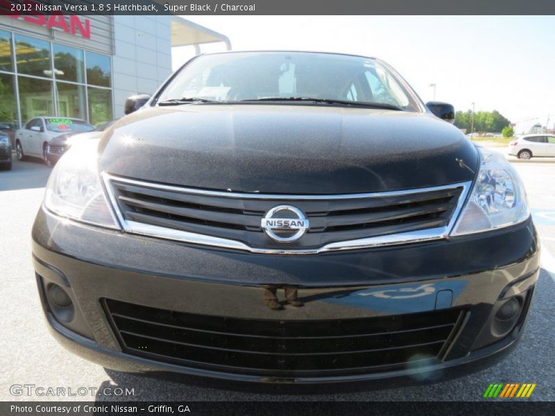 Super Black / Charcoal 2012 Nissan Versa 1.8 S Hatchback