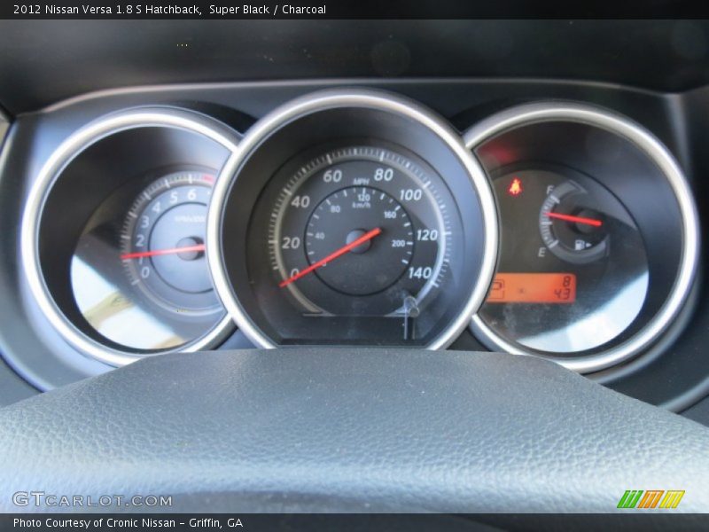 Super Black / Charcoal 2012 Nissan Versa 1.8 S Hatchback