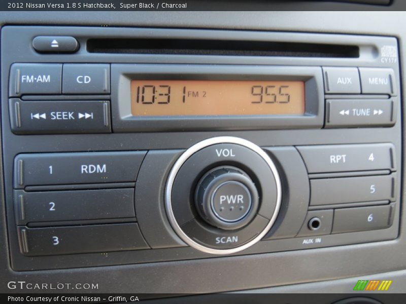Super Black / Charcoal 2012 Nissan Versa 1.8 S Hatchback