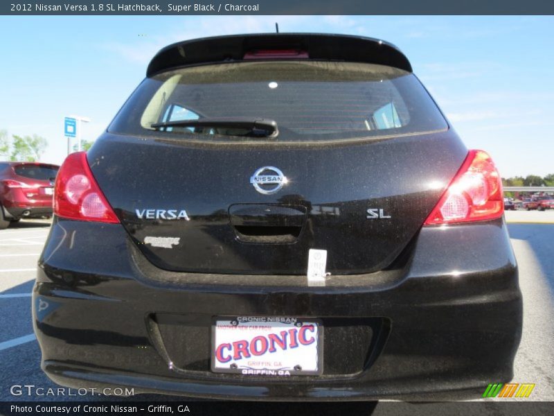 Super Black / Charcoal 2012 Nissan Versa 1.8 SL Hatchback