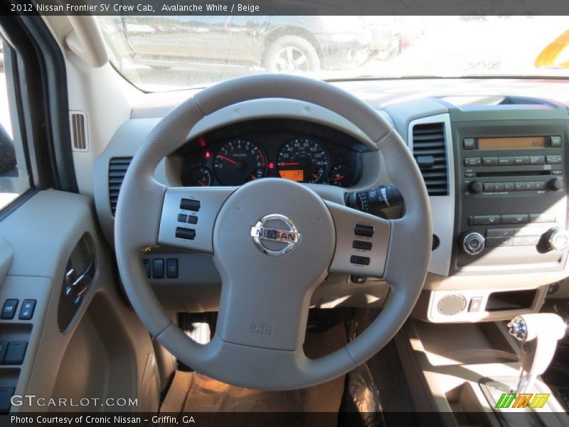 Avalanche White / Beige 2012 Nissan Frontier SV Crew Cab