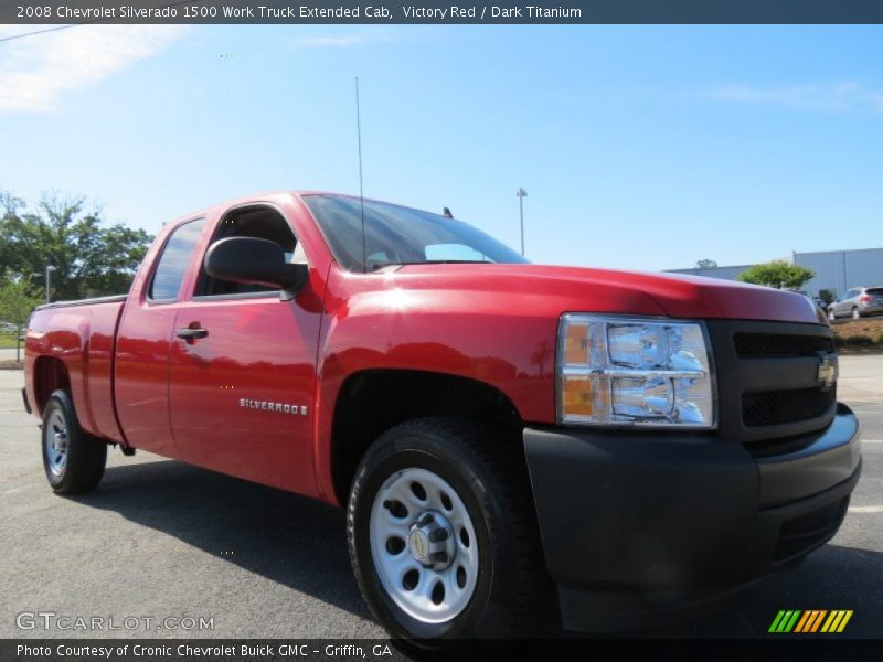 Victory Red / Dark Titanium 2008 Chevrolet Silverado 1500 Work Truck Extended Cab