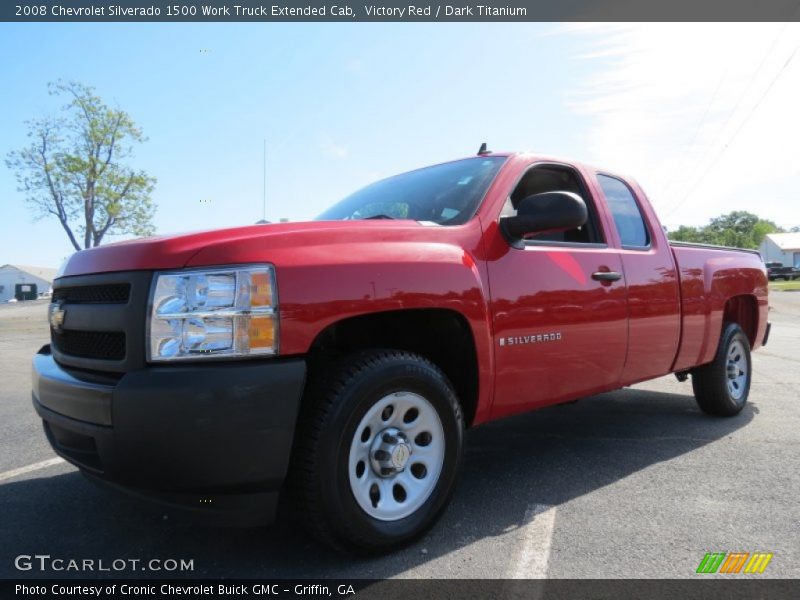 Victory Red / Dark Titanium 2008 Chevrolet Silverado 1500 Work Truck Extended Cab