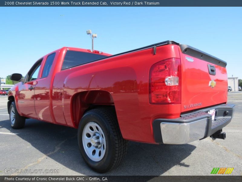 Victory Red / Dark Titanium 2008 Chevrolet Silverado 1500 Work Truck Extended Cab