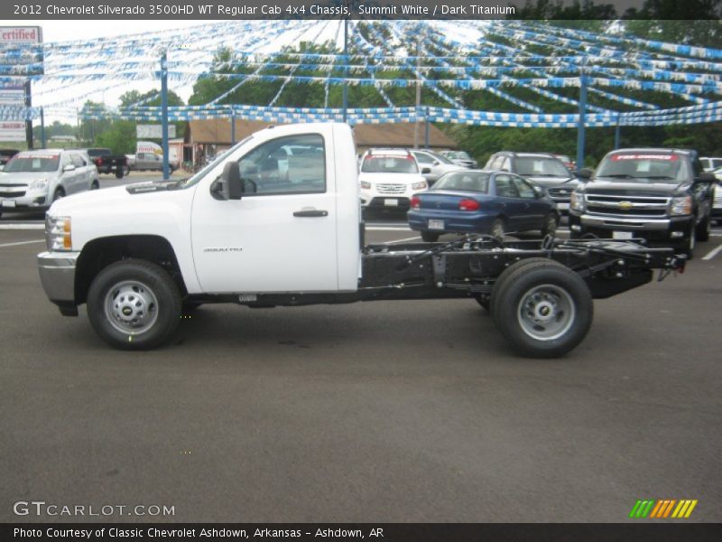 Summit White / Dark Titanium 2012 Chevrolet Silverado 3500HD WT Regular Cab 4x4 Chassis