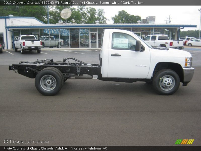 Summit White / Dark Titanium 2012 Chevrolet Silverado 3500HD WT Regular Cab 4x4 Chassis