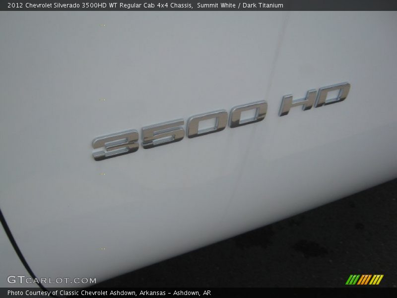 Summit White / Dark Titanium 2012 Chevrolet Silverado 3500HD WT Regular Cab 4x4 Chassis
