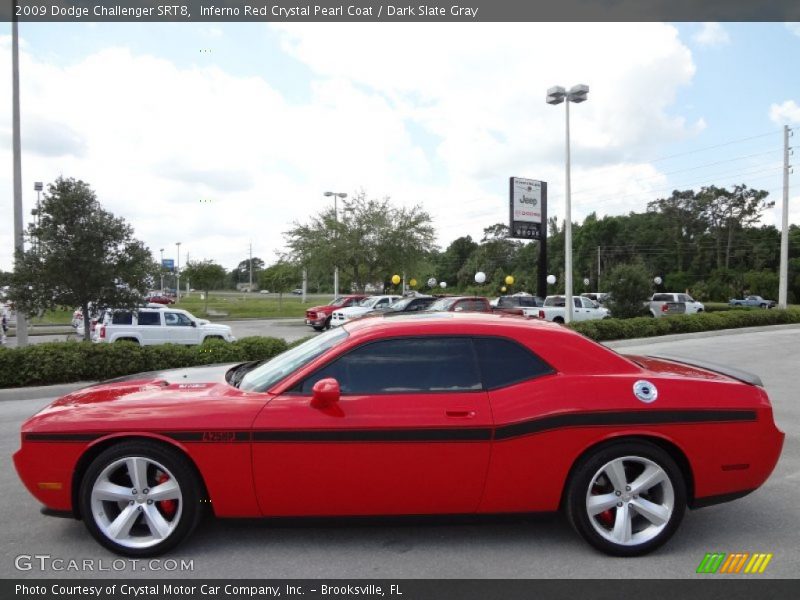 Inferno Red Crystal Pearl Coat / Dark Slate Gray 2009 Dodge Challenger SRT8