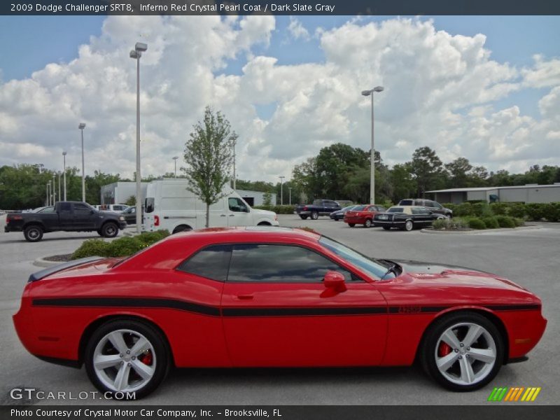 Inferno Red Crystal Pearl Coat / Dark Slate Gray 2009 Dodge Challenger SRT8