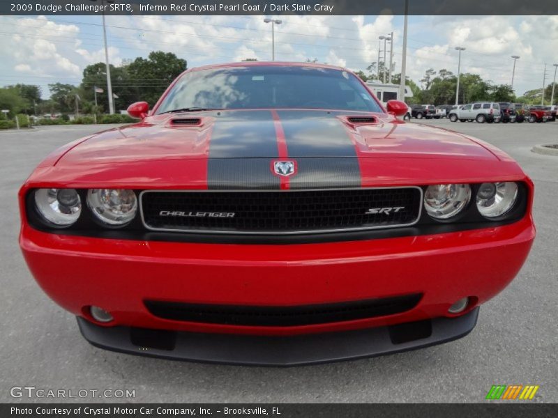 Inferno Red Crystal Pearl Coat / Dark Slate Gray 2009 Dodge Challenger SRT8