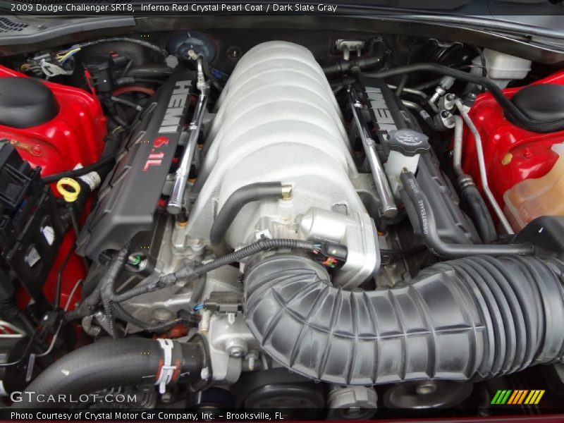Inferno Red Crystal Pearl Coat / Dark Slate Gray 2009 Dodge Challenger SRT8