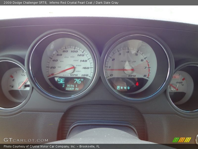 Inferno Red Crystal Pearl Coat / Dark Slate Gray 2009 Dodge Challenger SRT8