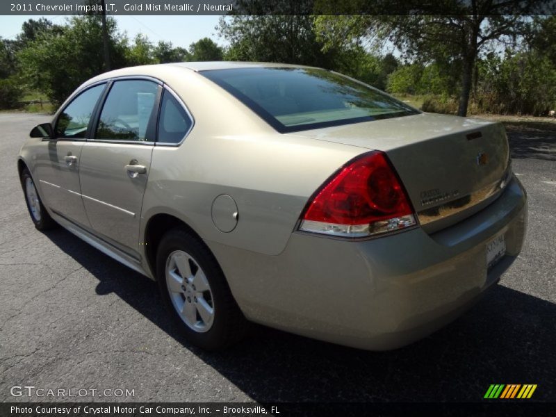 Gold Mist Metallic / Neutral 2011 Chevrolet Impala LT